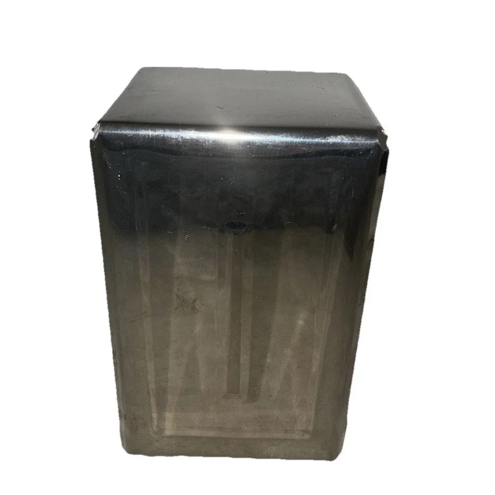 Napkin Dispenser Restaurant‎ Ware Chrome Metal Double Sided 7x4.5x3.5